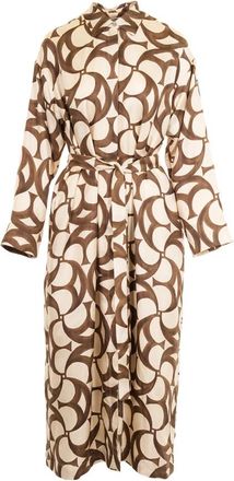 Max Mara Ileana Jurk - Dames - Shirt Kleedjes - Beige - L - Kleedjes