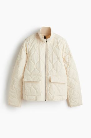 H&M Oversized Steppjacke - Cremefarben
