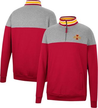Colosseum Mens Colosseum Heathered Gray/Cardinal Iowa State Cyclones Be the Ball Quarter-Zip Top at Nordstrom, Size Medium