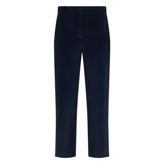Max Mara Broeken, Dames, Blauw, XS, Katoen, Marruca Fluwelen Broek