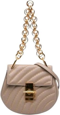 Chlo&eacute; Tweedehands leren schoudertassen - Dames - Vintage Schoudertas - Bruin - ONE Size - Vintage