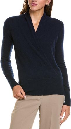 Sofiacashmere Sofiacashmere Modern Faux Wrap 100% Cashmere Sweater