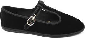 Kenneth Cole Verona T-Strap Flat in Black Velvet at Nordstrom Rack, Size 10