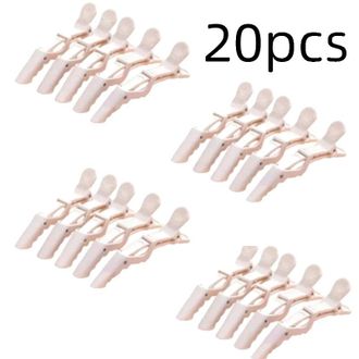 OEM Pinzas Para El Cabello, Dise&ntilde;o Antideslizante, Pl&aacute;stico Resistente, 20 Unidades, Blancas