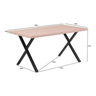 Romo Mesa De Cocina, Mesa De Comedor Marr&oacute;n Rectangular Para El Hogar 160x90x76 Cm, Marchena