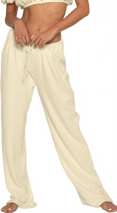 Montce Swim Rib Drawstring Pant In Buttercream Rib