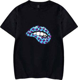 Generic Ben Azelart Tshirt Crewneck Short Sleeve T-Shirts Men Women Printing Casual Fashion Tee Shirt Streetwear (Black-JY07859,XXS)