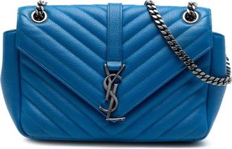 Saint Laurent Pre-owned Saint Laurent Medium Chevron Sheepskin Monogram College Shoulder Bag Ladies GRP403118A.1115