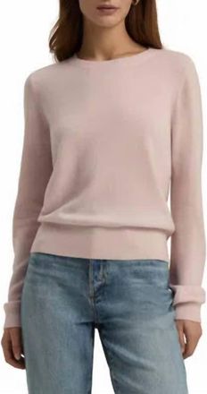 Favorite Daughter Favorite Cashmere Crewneck Long Sleeve Top In Pale Pink