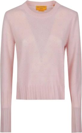 Guest In Residence Compass Shrunken Sweater - Dames - Ronde hals truien - Roze - S - Kasjmier - Truien & Vesten