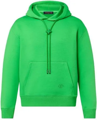 Louis Vuitton Monogram Flower Stopper Cotton Hoodie Green 1ABY0P