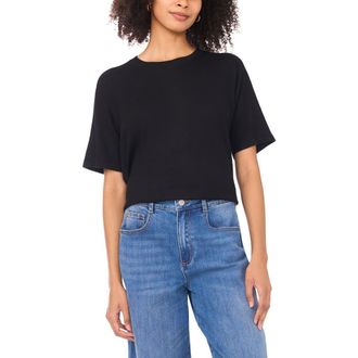 Vince Camuto Crewneck Knit Top in Rich Black at Nordstrom, Size X-Small