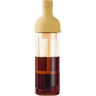 OEM Botella De Caf&eacute; Con Filtro De 500 Ml, Para Caf&eacute; Y T&eacute; Fr&iacute;os Filtrados, Botella De Caf&eacute; Port&aacute;til De Vidrio Y Silicona, Color Amarillo