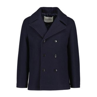 Closed Lana-mix Peacoat - Dames - Mantel - Blauw - S - Wol - Jassen