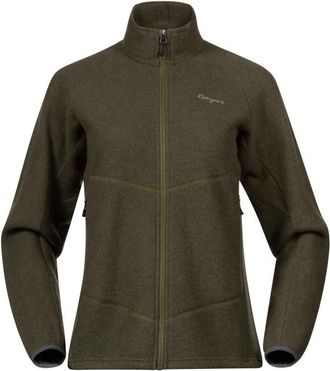 Bergans Rabot Merino Fleece Midlayer Jacket Merinojacke f&uuml;r Damen | oliv/braun