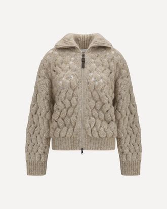 Brunello Cucinelli Cardigan in misto mohair e lana Woman M