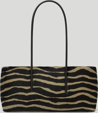 DeMellier The Stockholm Shoulder in Zebra-Effect Hair Calf Leather Shoulder bag