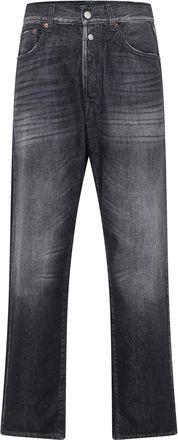 Replay Mens 9zero1 Straight-Fit Jeans in Black Cotton - Size 34W/32L