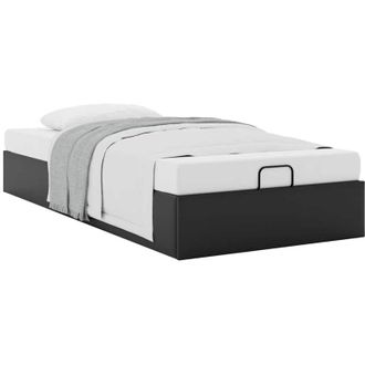 vidaXL Estructura De Cama Otomana Sin Colch&oacute;n Negro 90x200 Cm Vidaxl
