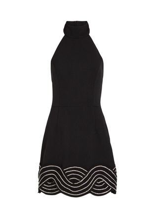 Rebecca Vallance Bellatrix Crystal-embellished Crepe Mini Dress - Black - 14 (UK14 / L)