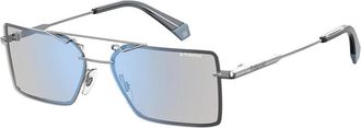 Polaroid Rechthoekige Zonnebril - unisex - Zonnebrillen - Grijs - 56 MM - Accessoires