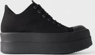 Rick Owens Womens Double Bumper Low Sneakers Black - Size UK 5