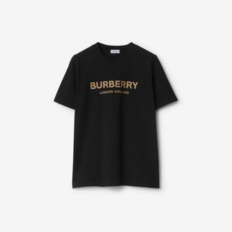 Burberry Logo Cotton T-shirt, Size: XS