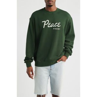 Museum of Peace and Quiet Diner Graphic Sweatshirt in Forest at Nordstrom, Size Xx-Large