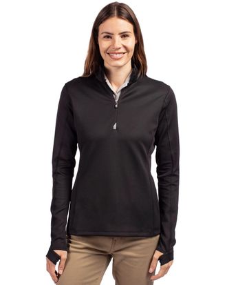 Cutter & Buck Traverse Stretch Eco Quarter Zip Womens Pullover