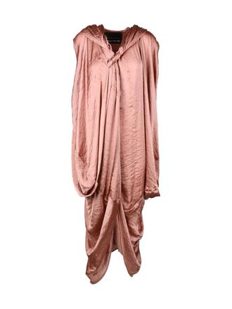 Collection Priv&eacute;e Asymmetrical Draped Long Dress with Satin Finish