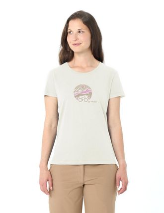 Vaude Funktionsshirt VAUDE WOMENS CYCLIST T-SHIRT V, Damen, Gr. 34, sanftes wei&szlig;, Obermaterial: 70% Baumwolle, 30% Lyocell, Basic, Rundhals, Shirts Funktion