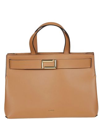 Lancel Brown Angele Medium Cow Leather Tote Bag