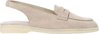 Scarosso Leila Sand Suede Loafers - Dames - Loafers - Beige - 40 EU - Su&egrave;de - Schoenen