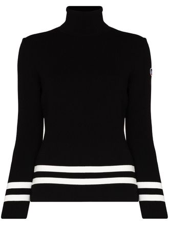 Fusalp Judith ski knit turtleneck jumper - women - Viscose/Polyester - M - Black