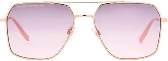 French Connection FC 23 14 RSE Pink Navigator Ladies Sunglasses 10266438.COM PNKPNK