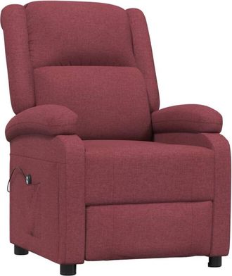 vidaXL Sill&oacute;n Reclinable El&eacute;ctrico Tela Rojo Tinto Vidaxl