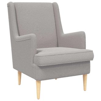 vidaXL Sill&oacute;n Gris Claro Boucl&eacute; Vidaxl