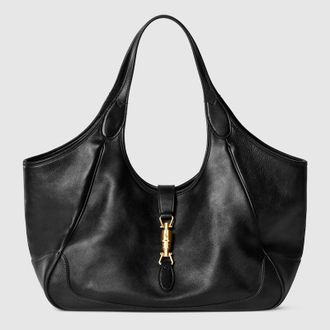 Gucci Mercato Medium Tote Bag, Black, Leather