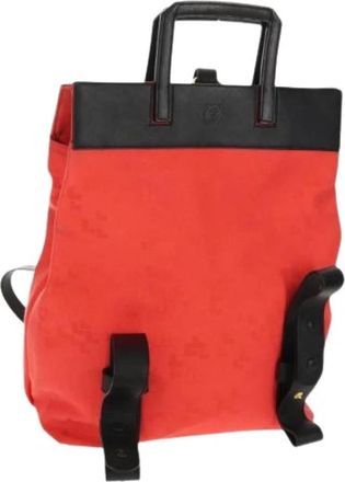 Loewe Pre-owned Canvas Rugzak - Dames - Vintage Rugzakken - Rood - ONE Size - Vintage