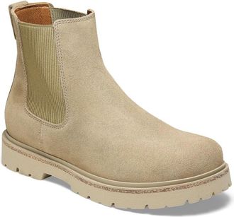 Birkenstock Womens Highwood Slip On Suede Boots In Taupe