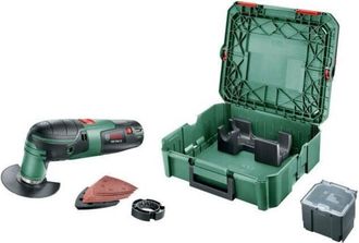 Bosch Herramienta Multifunci&oacute;n Pmf 2000 + 1 Caja De Herramientas Systembox + Accesorios