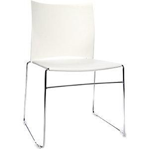 Topstar Silla Apilable Con Listones De Deslizamiento Armaz&oacute;n Cromado