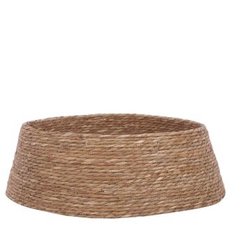 MiCa Decorations Cesta del &aacute;rbol de navidad plegable en hierba marina natural D75