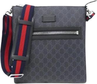 Gucci Pre-owned GG Supreme Canvas Shoulder Bag - Dames - Vintage Schoudertas - Zwart - ONE Size - Vintage