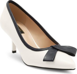 Rachel Roy Pam Pump in White/Navy at Nordstrom Rack, Size 8.5