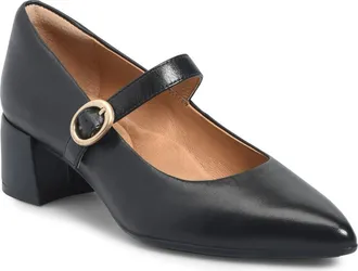 S&ouml;fft Stacy Pointed Toe Mary Jane Pump in Black at Nordstrom, Size 9.5