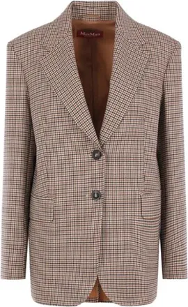 Max Mara Jassen, Dames, Veelkleurig, XS, Wol, Salice Blazer
