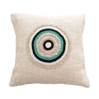 My Bliss Home Funda de coj&iacute;n con decoraci&oacute;n de conchas, 50x50 cm