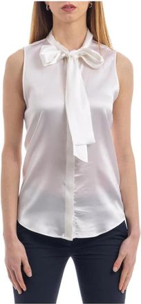 Xacus Mouwloze Blouse - Dames - Tops zonder mouwen - Wit - S - Tops
