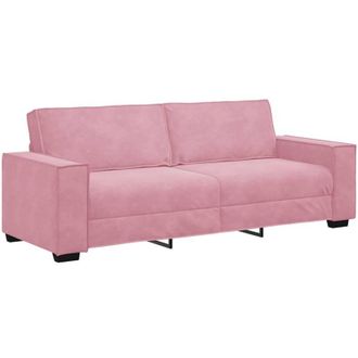 vidaXL Sof&aacute; De 3 Plazas Terciopelo Rosa 180 Cm Vidaxl